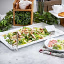 Tablecraft 11774 Rectangular Ridge Collection™ Platter - 21" x 13", Melamine, White thumbnail 5