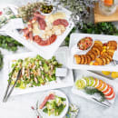 Tablecraft 11774 Rectangular Ridge Collection™ Platter - 21" x 13", Melamine, White thumbnail 6