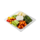 Tablecraft 11775 14" Square Ridge Collection™ Platter - Melamine, White thumbnail 4