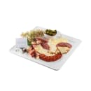 Tablecraft 11776 16" Square Ridge Collection™ Platter - Melamine, White thumbnail 5