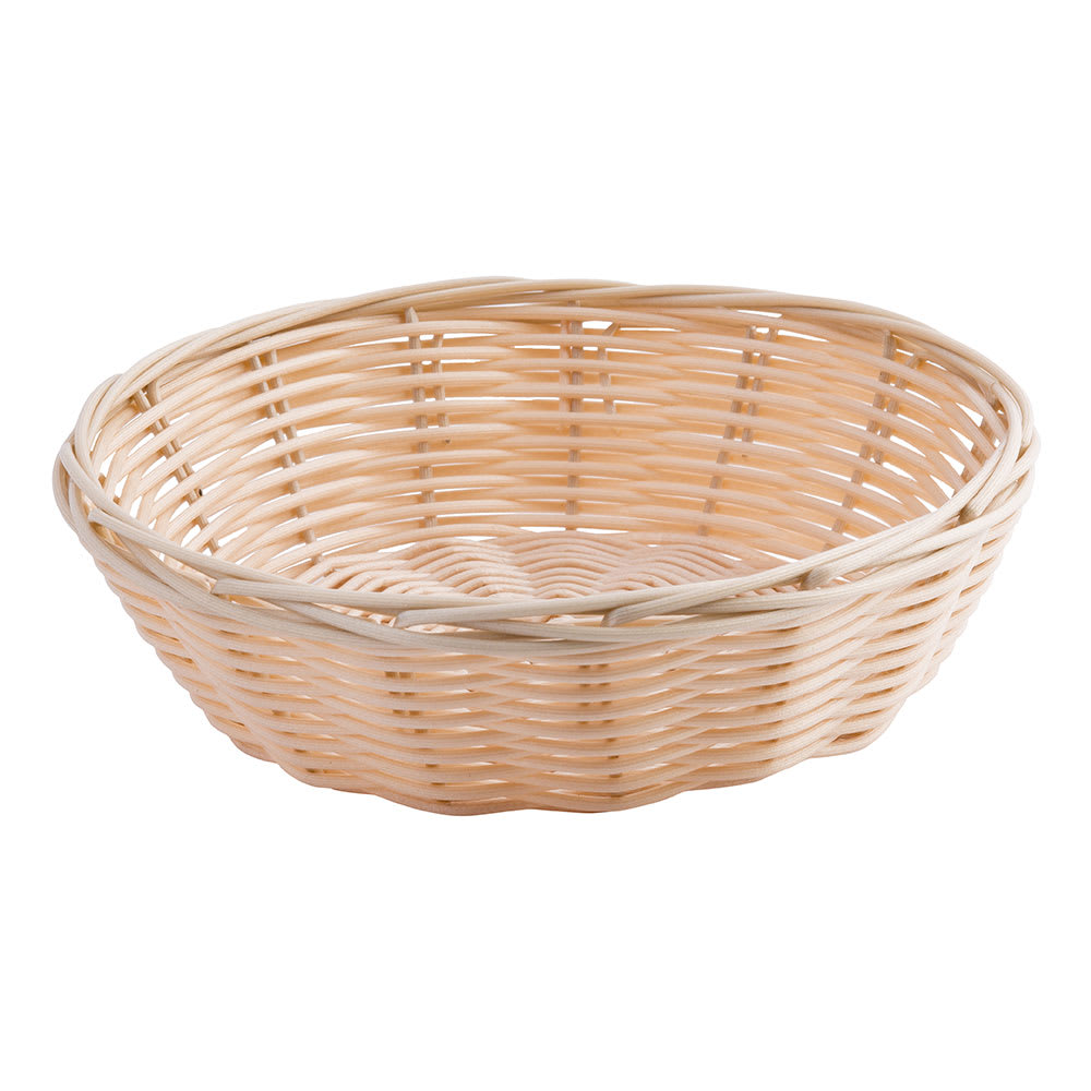 Tablecraft 1177W Handwoven Basket, 7 x 2", Polypropylene Cord, Round