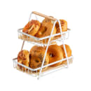 Tablecraft 11784 2 Tier Display Basket - 11 7/8" x 9 1/8", Steel, White thumbnail 5