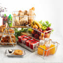 Tablecraft 11785 Rectangular Storage Basket - 12" x 8", Steel, White thumbnail 6