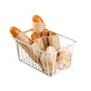 Tablecraft 11787 Rectangular Storage Basket - 14 1/2" x 10 1/4", Steel, White thumbnail 4