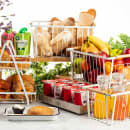 Tablecraft 11787 Rectangular Storage Basket - 14 1/2" x 10 1/4", Steel, White thumbnail 5