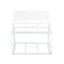 Tablecraft 11794 2 Tier Display Stand - 21 1/2" x 13 1/2" x 22 1/4", Rectangular, Chalkboard/White Metal Frame thumbnail 2