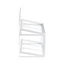 Tablecraft 11794 2 Tier Display Stand - 21 1/2" x 13 1/2" x 22 1/4", Rectangular, Chalkboard/White Metal Frame thumbnail 3