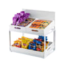 Tablecraft 11794 2 Tier Display Stand - 21 1/2" x 13 1/2" x 22 1/4", Rectangular, Chalkboard/White Metal Frame thumbnail 6