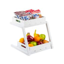 Tablecraft 11795 2 Tier Grab & Go Frame for Half Size Gastronorm Crates - 15 1/4" x 15 1/4", Steel, White thumbnail 6