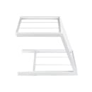 Tablecraft 11796 2 Tier Grab & Go Frame for Half Size Gastronorm Crates - 23 1/2" x 17 3/4", Steel, White thumbnail 2