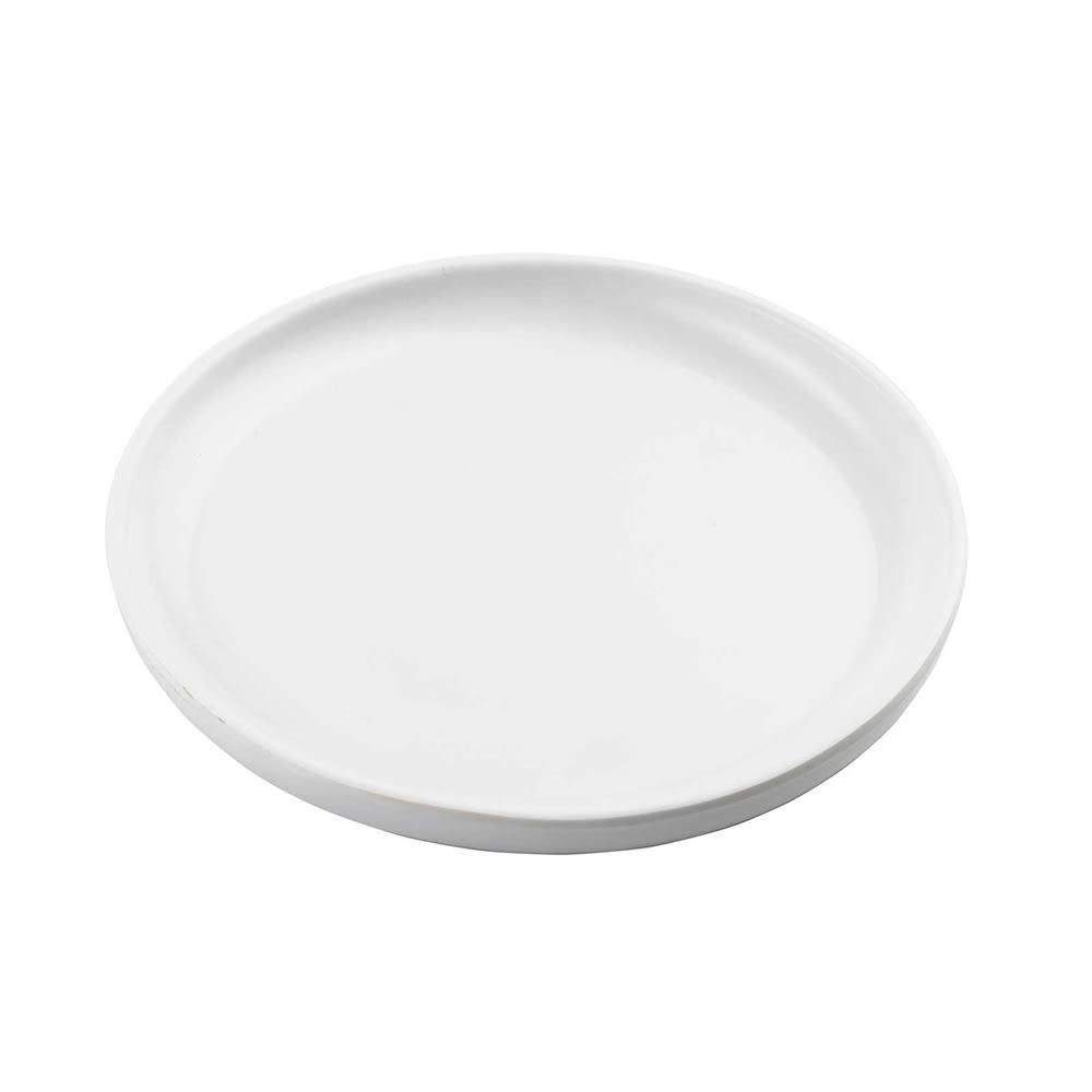 Tablecraft 11803 7 1/2" Round Terra Collection™ Plate - Melamine, White