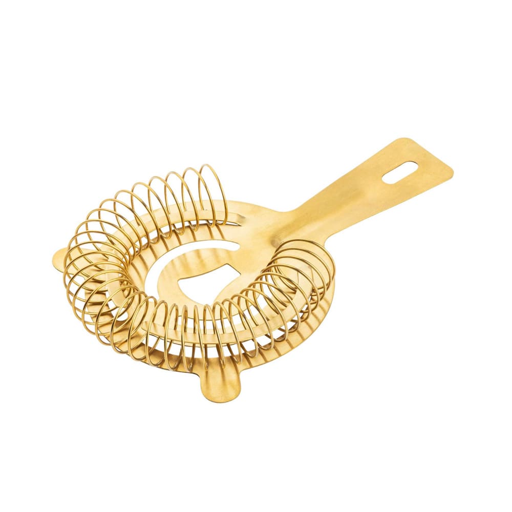 Tablecraft 11815 2 Prong Bar Strainer - Stainless Steel, Gold