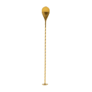 Tablecraft 11816 11" Bar Spoon w/ Muddler End, Gold thumbnail 2