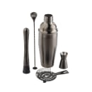 Tablecraft 11823 24 oz Stainless Bar Cocktail Shaker Set, Gunmetal thumbnail 3