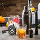 Tablecraft 11824 8 1/8" Muddler w/ Plastic Tip - Stainless Steel, Gunmetal thumbnail 4