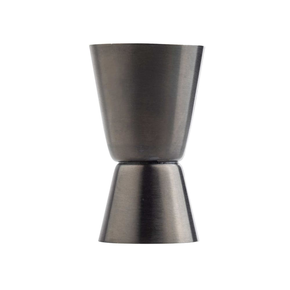 Tablecraft 11827 Double Jigger - 1/2 oz & 1 oz, Stainless Steel, Gunmetal