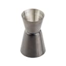 Tablecraft 11827 Double Jigger - 1/2 oz & 1 oz, Stainless Steel, Gunmetal thumbnail 2