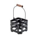 Tablecraft 11846 (4) Compartment Squeeze Bottle Holder - Steel, Black thumbnail 2