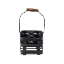 Tablecraft 11846 (4) Compartment Squeeze Bottle Holder - Steel, Black thumbnail 3