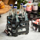 Tablecraft 11846 (4) Compartment Squeeze Bottle Holder - Steel, Black thumbnail 7
