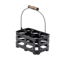 Tablecraft 11847 (6) Compartment Squeeze Bottle Holder - Steel, Black thumbnail 2