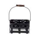 Tablecraft 11847 (6) Compartment Squeeze Bottle Holder - Steel, Black thumbnail 3