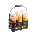 Tablecraft 11847 (6) Compartment Squeeze Bottle Holder - Steel, Black thumbnail 5
