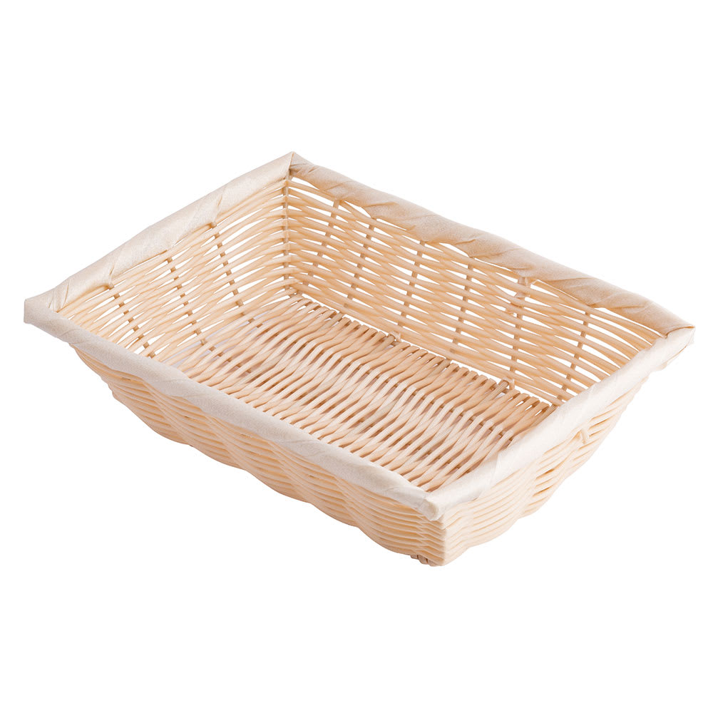 Tablecraft 1187W Handwoven Basket, 10 x 7 1/4 x 2 3/4", Polypropylene Cord