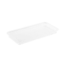 Tablecraft 11886 14 3/4" x 7 1/4" Rectangular Cake Plate - SAN Plastic, Clear thumbnail 2
