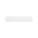 Tablecraft 11886 14 3/4" x 7 1/4" Rectangular Cake Plate - SAN Plastic, Clear thumbnail 3