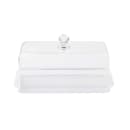 Tablecraft 11886 14 3/4" x 7 1/4" Rectangular Cake Plate - SAN Plastic, Clear thumbnail 4