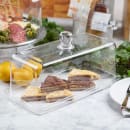 Tablecraft 11886 14 3/4" x 7 1/4" Rectangular Cake Plate - SAN Plastic, Clear thumbnail 6