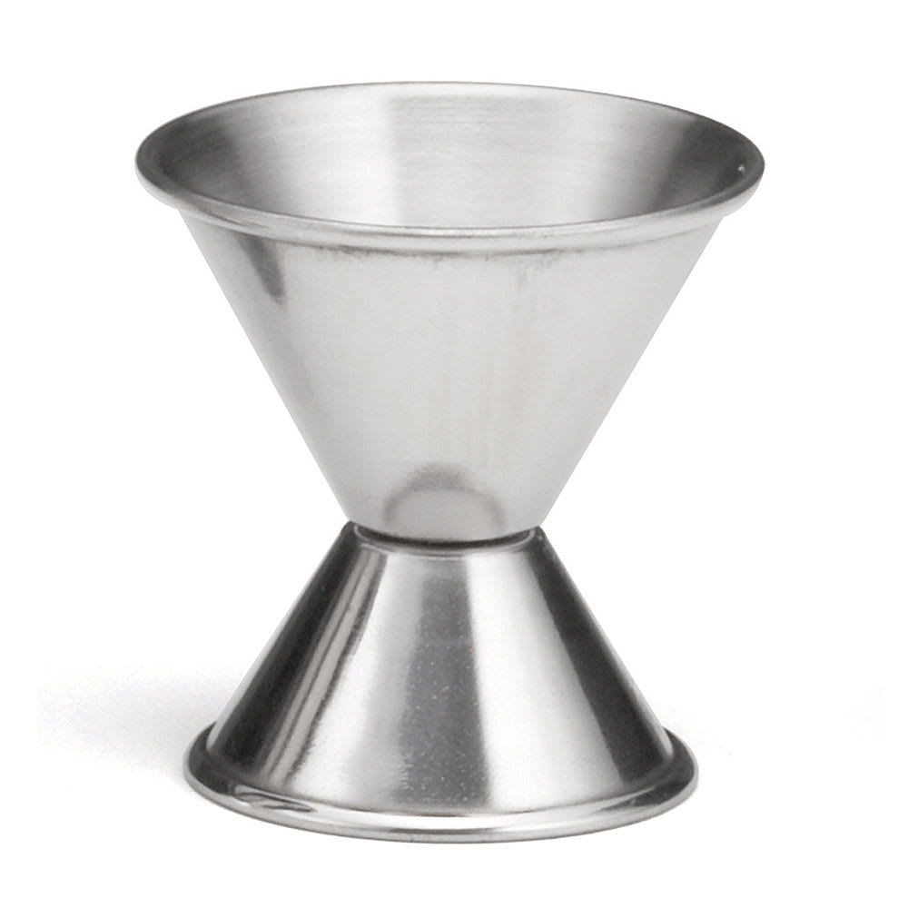 Tablecraft 1202 Double Jigger - 1/2 & 1 oz, Stainless