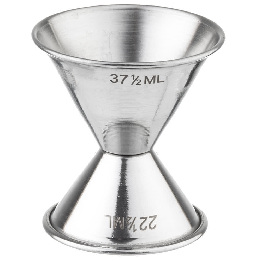 Tablecraft 1203 Double Jigger - 3/4 & 1 1/4 oz, Stainless