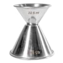 Tablecraft 1204 Double Jigger - 3/4 & 1 1/2 oz, Stainless thumbnail 2