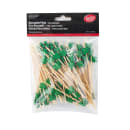 Tablecraft 12142 4 1/2" Bamboo Shamrock Pick thumbnail 2