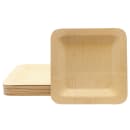Tablecraft 123456 5" Square Disposable Plate, Bamboo thumbnail 2