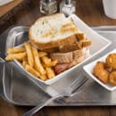 Tablecraft 12350002 8 1/2" x 5 3/4" Rectangular Better Burger™ Tray - Melamine, White thumbnail 2