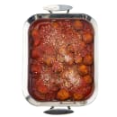 Tablecraft 123504 Full Size Induction Steam Table Pan w/ Handles - 18 1/2" x 11", Stainless Steel thumbnail 2