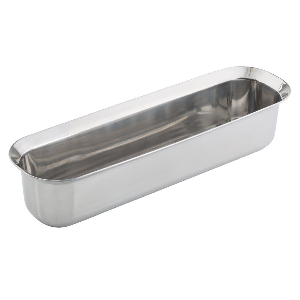 Tablecraft 123505 Half Size Long Steam Pan w/ Handles - 18 1/2" x 11", Stainless Steel