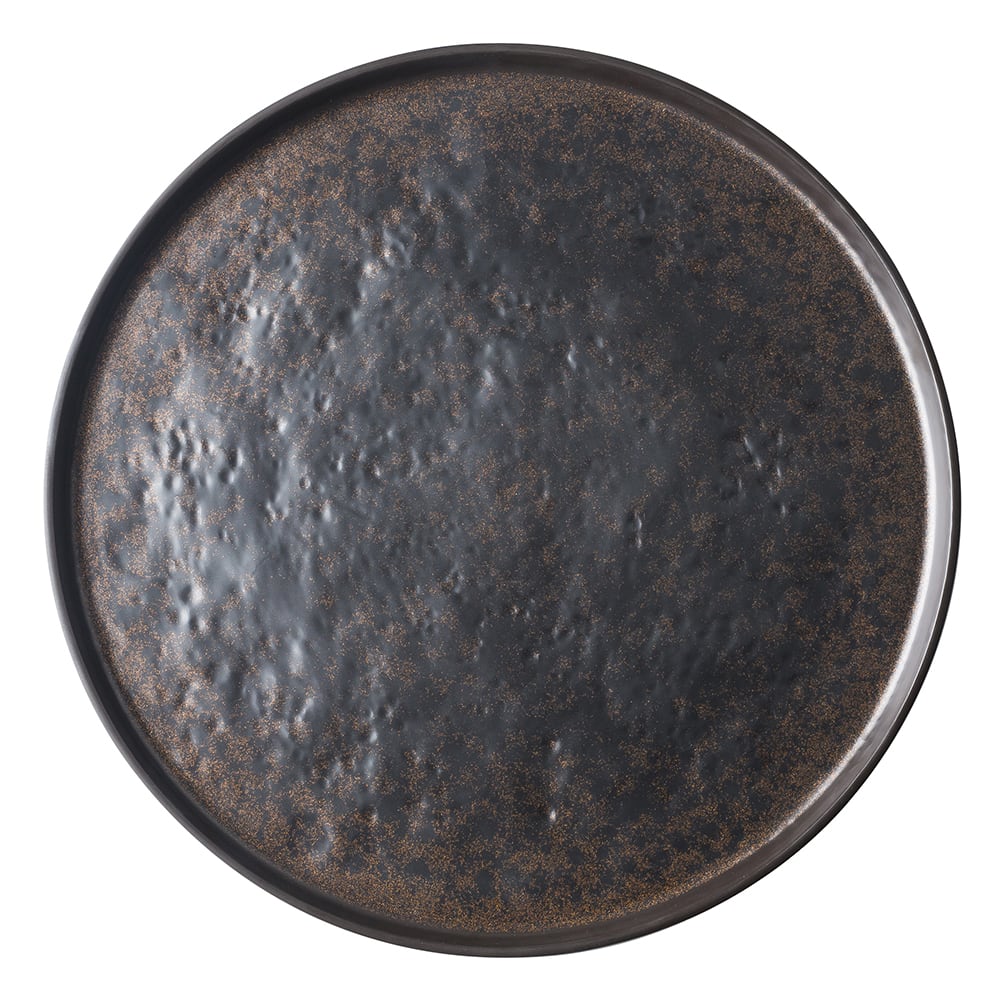 Tablecraft 123515BR 10 3/4" Round Platter - Melamine, Brown