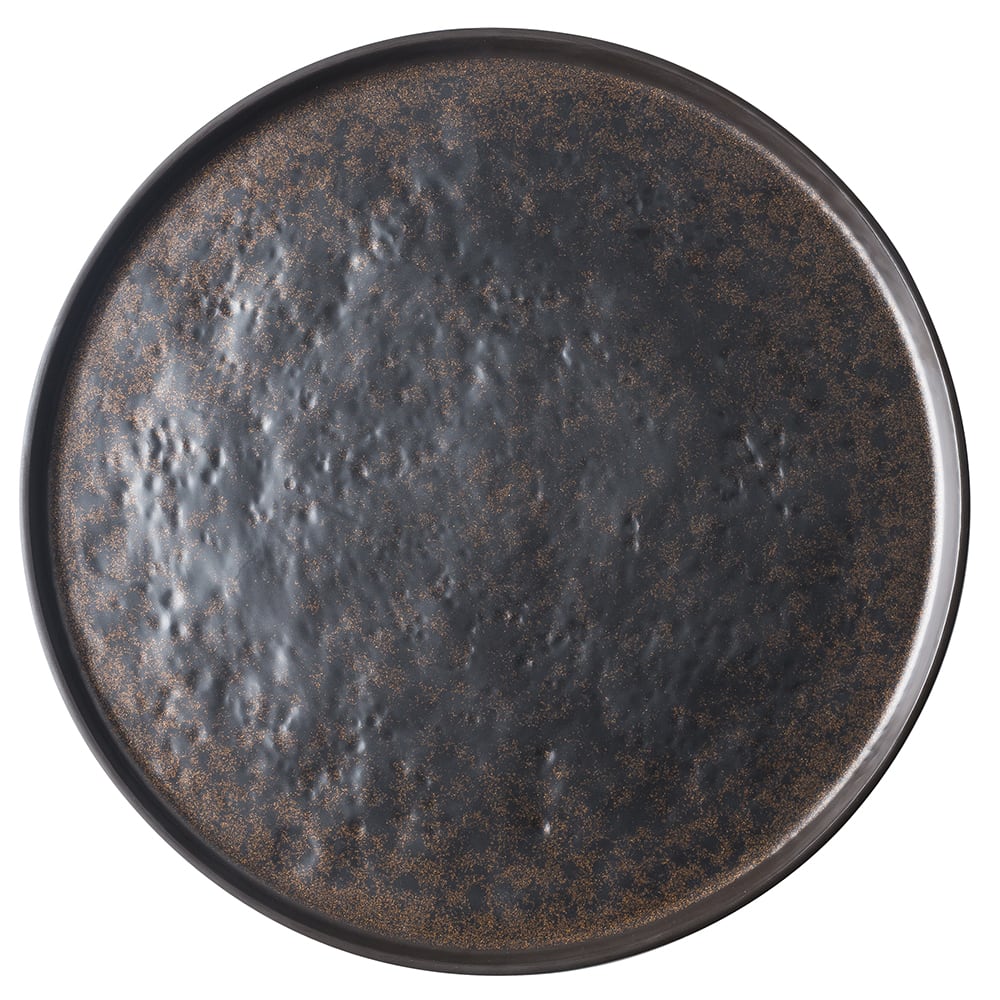 Tablecraft 123517BR 14" Round Platter - Melamine, Brown