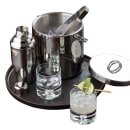 Tablecraft 123517BR 14" Round Platter - Melamine, Brown thumbnail 2