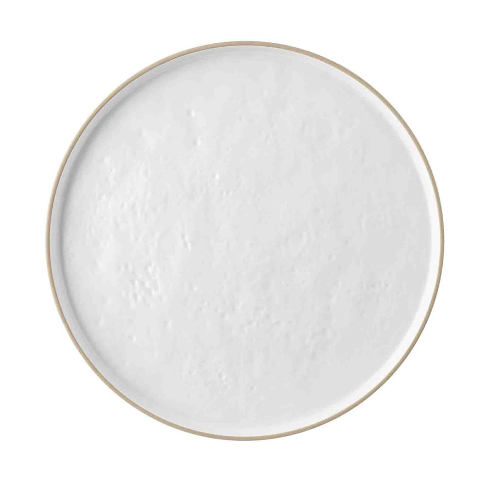 Tablecraft 123517W 14" Round Europa Collection™ Serving Platter - Melamine, White