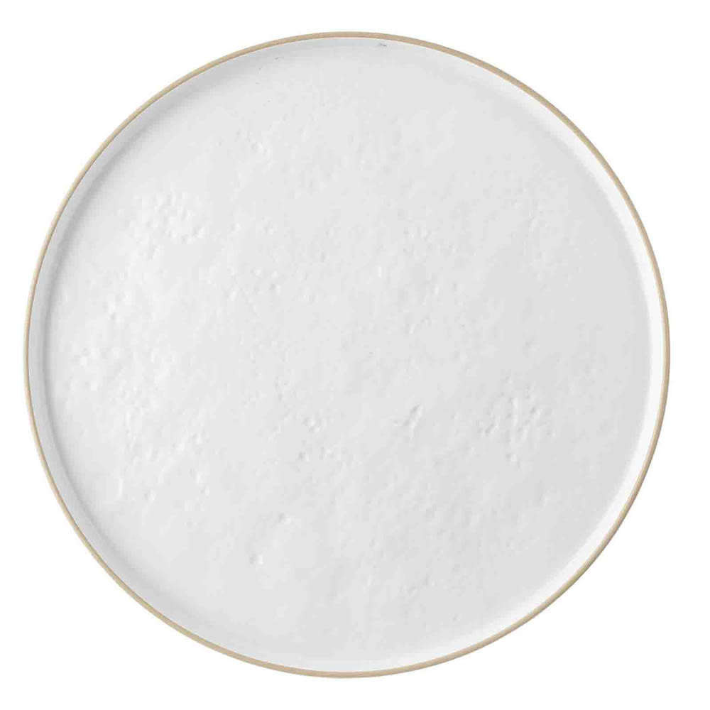 Tablecraft 123518W 16" Round Europa Collection™ Serving Platter - Melamine, White