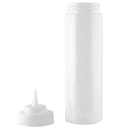 Tablecraft 12463C 24 oz Squeeze Bottle w/ Natural Cone Tip, Polyethylene, Clear thumbnail 2
