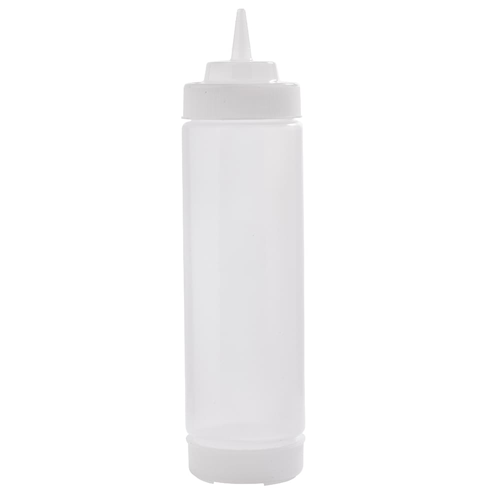 Tablecraft 12463CF 24 oz Dual-Way Squeeze Dispenser, Natural, Cone Tip Top