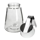 Tablecraft 1271 12 oz Cylindrical Dripcut Server - Glass, Chrome ABS Top thumbnail 5