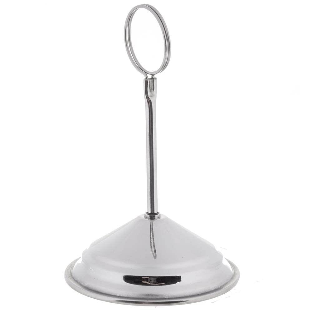 Tablecraft 1306 6" Number Card Holder - Stainless