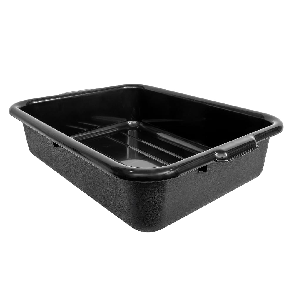 Tablecraft 1529E Bus Box - 21 1/2" x 15 3/4" x 5", Black